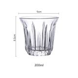 Vertical grain glass cup 200 ml