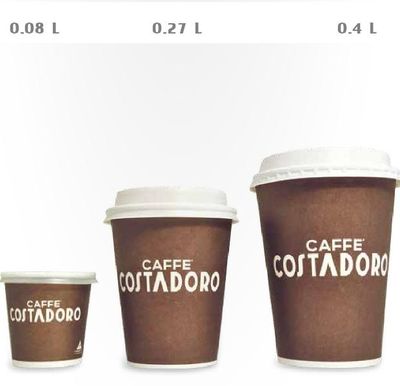 Costadoro Take Away s lids 0,45 L - 100 ks