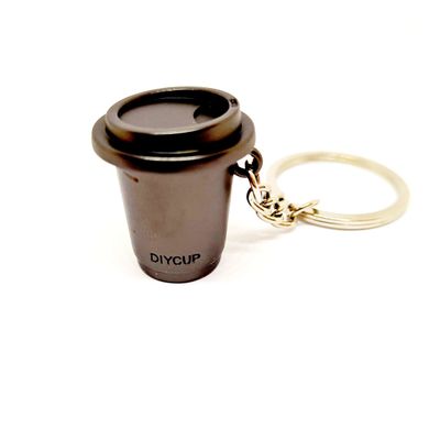 Keychain coffee cup black