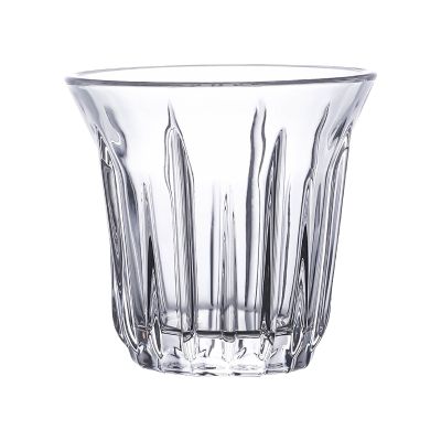 Vertical grain glass cup 130 ml